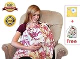 Best Nursing Cover For Breastfeeding Made Simple By ChicBumble-Universal Stroller Blanket For Sun, Car Seat Cover & Shopping Cart Sheet-Privacy Accessory With Pattern For Boys & Girls-Baby Shower Gift