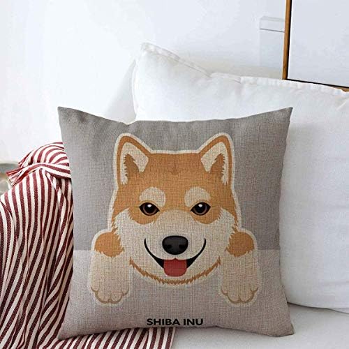 スロー枕カバー茶色の犬柴犬子犬動物野生動物赤健康な目秋田品種かわいいグラフィック純血種の白いクッションケース綿秋の家の装飾 Cm ペット用品 パソコン 周辺機器 100 品質保証 ドラッグストア 正規品送料無料 激安超特価 50x50 B086pr2h8q 新作製品 世界最高品質