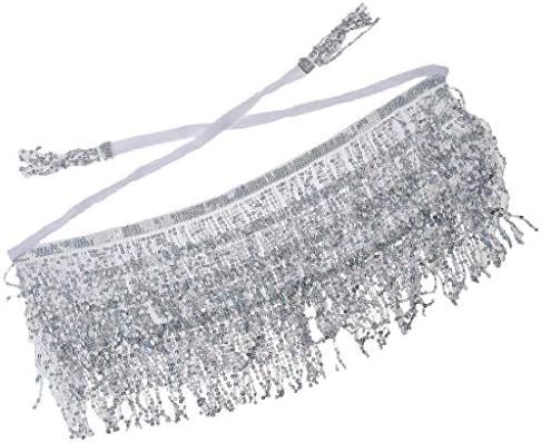 P Prettyia Women Fashion Belly Dancing Hip Scarf, Wrap Skirt, Sequins Tassel Belly Chain - 6 Colours
