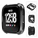 Kanzd Soft TPU Silicone Protector Full Case Cover for Fitbit Versa Smart Watch (Black)
