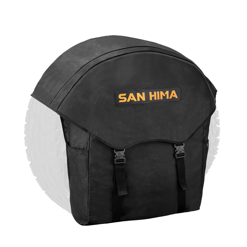 Photo 1 of SAN HIMA Spare Tire Trash Bag 18.5 Gallons Fits 31''-35" Tire - Cargo Storage Bag w/Reflective Strips for Off-Road 4x4 4WD Truck SUV Car