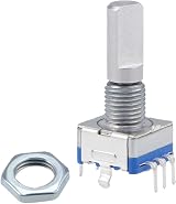 sourcing map EC11 Rotary Encoder 5 Pin 20mm D-Shaft Digital Potentiometer 5pcs view 2