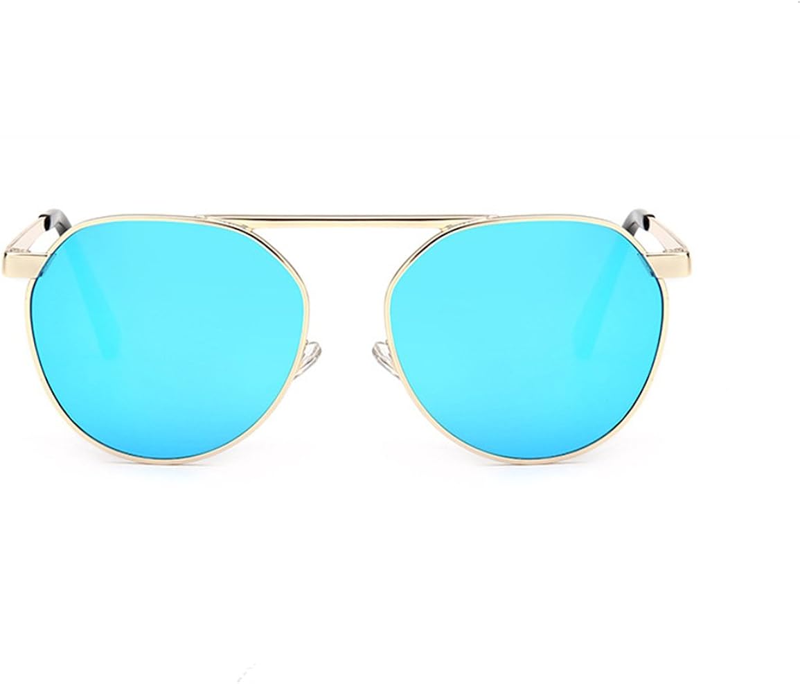 LOJUDI Polarisierte Piloten-Sonnenbrille Kinder - UV400 Schutz, Metallrahmen, Verstellbare Federscharniere