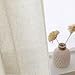 jinchan Kitchen Curtains 36 Inch Length Flax Linen Small Kitchen Curtains Rod Pocket Kitchen Door Curtains Light Filtering Modern Tier Curtains for Window Treatments Coffee Curtains 2 Panels Crude