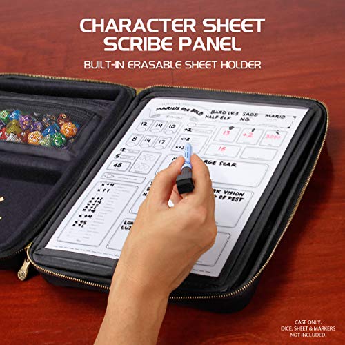 ENHANCE RPG Organizer Case DND Binder with Builtin Character Sheet Holder and Erasable Scribe