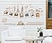 ufengke Creative Travel Memories Picture Photo Wall Decals, World-Famous Attractions, Living Room Bedroom Removable Wall Stickers Murals