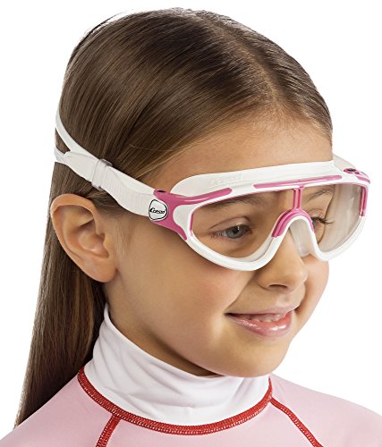 [- Cressi Premium Schwimmbrille Kinder 2/15 Jahre 100% UV Schutz + Tasche - Hergestellt in Italien