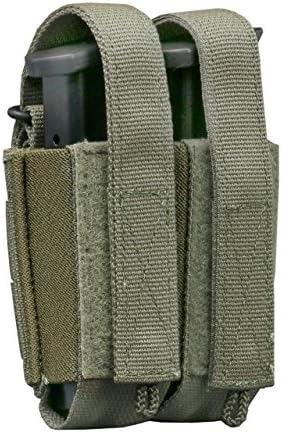 TAG Multi-Caliber MOLLE Pistol Pouch Double Mag Carrier Military Police SWAT Mag Pouch