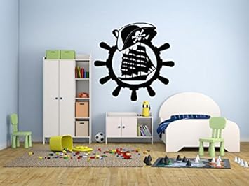 Amazon Com Wall Decal Sticker Bedroom Pirate Ship Flag