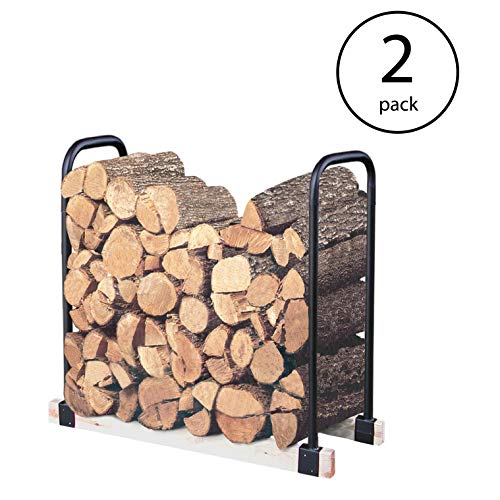 Landmann Adjustable 16 Foot Tubular Steel Firewood, Kindling & Log Rack (2 Pack) - Thumbnail 6