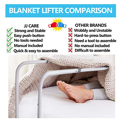 JJ CARE Adjustable Foot Blanket Lifter 20" to 28" Heavy Duty Steel and