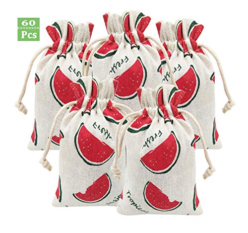 60-Pcs-Burlap-Bags-with-Drawstring-5-X-7-Wedding-Party-Gift-Bags-Jewellery-Bags-Watermelon