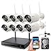 ONWOTE 1080P Full HD Wireless Security Camera System with 2TB Hard Drive, 8 Channel 1080P NVR, 8Pcs 1080P 2.0MP IP Cameras, 80ft IR Night Vision, Built-in Router, IP66 Waterproof, Wifi Booster Antenna
