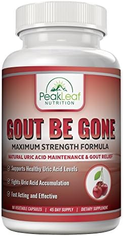 G-OUT BE GONE! Uric Acid Cleanse and Joint Treatment Formula - Extra Strength – 90 Caps – Supports Normal Kidney Function &amp; Uric Acid Levels (W/Celery Seed, Tart Cherry, Black Cherry, Turmeric &amp; More)