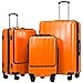 Coolife Luggage Expandable Suitcase 3 Piece Set with TSA Lock with Computer Pocket