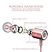 In Ear Earbuds Earphones, Magnetic Remote bass Noise Isolating Earbud Headphones with Mic, 3.5mm Volume Control Aluminum Wired Headset for iPhone iPad Android Cell Phones Laptop Computer (Rose Gold)