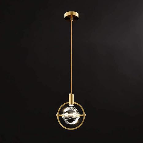 Mini Cristalina Moderna De Corte De Diamante Iluminación Pendiente De