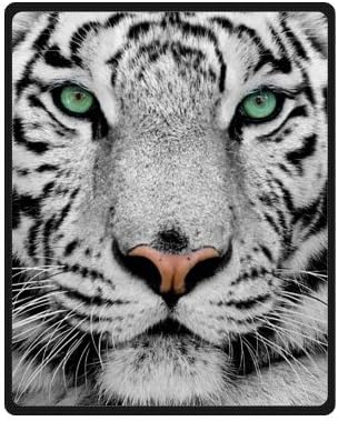Amazon Com Stylish White Tiger Soft Fleece Throw Blanket Travel Blanket 40 By 50 Inch Home Kitchen