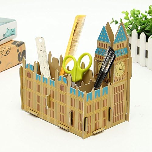 GMissT Cartoon DIY Office Desk Organizer Pen/Pencil Holder Big Ben Pattern