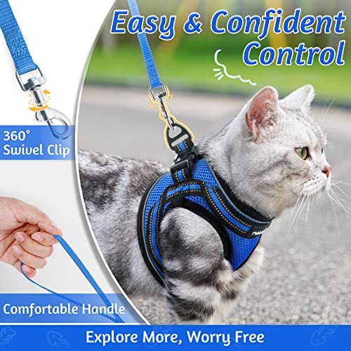 rabbitgoo Cat Harness and Leash Set for Walking Escape Proof, Adjustable Soft Kittens Vest with