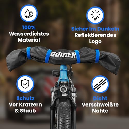 Coicer Pack of 2 Handlebar Protective Cover Ebike Transport Protection Bicycle Accessories Bicycle Cover Waterproof Moisture and Dust Protection Bicycle Cover