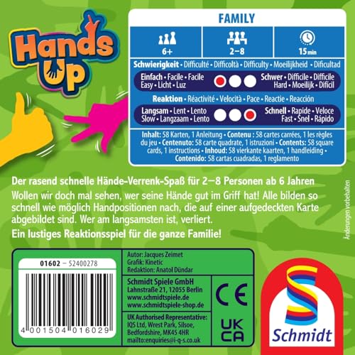 Hands up: Spieldauer: 15 Minunten: Der rasend schnelle Hände-Verrenk-Spaß 2