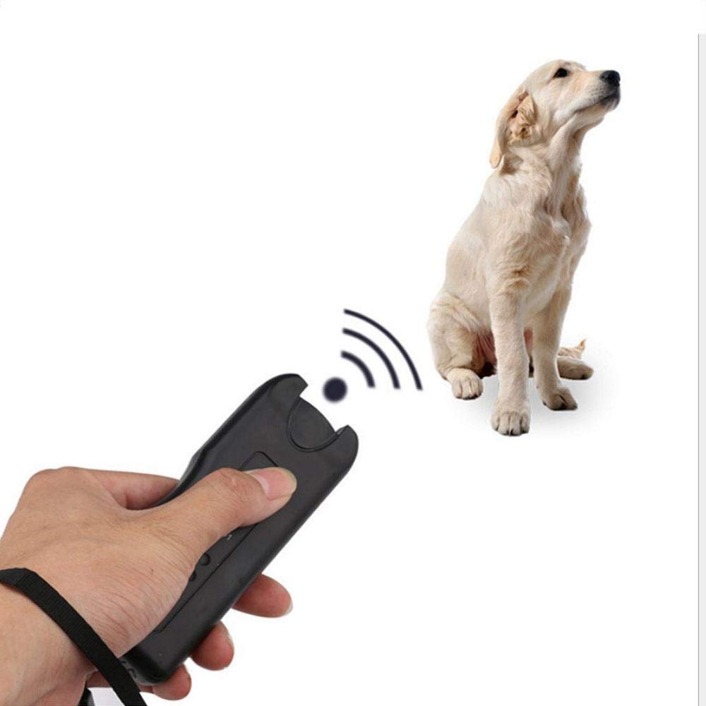 MOGOI Handheld Dog Repellent, 3 in 1 Handy Dual Ultrasonic Speaker Dog