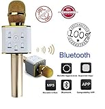 Easypro Karaoke New Microphone Wireless, Portable Handheld Singing Machine Condenser Microphones Mic And Bluetooth Speaker Compatible with iPhone/ iPad/ iPod/ and all android smartphones(Explore the singer in you) Patten #36