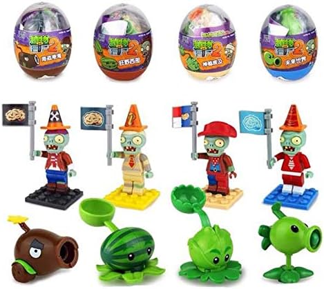 2020 New PVZ Building Blocks Set Plant vs Zombie Farm Maze Mini Mutant Action Figure Kids Toy Gift