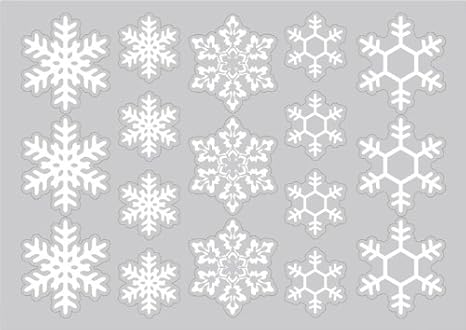 Amazon クリスマス用 冬期用 シルエットシール 吸着フィルム 絵柄 雪の結晶 窓ガラス 鏡 家具などにも気軽に貼れる シール ステッカー おもちゃ