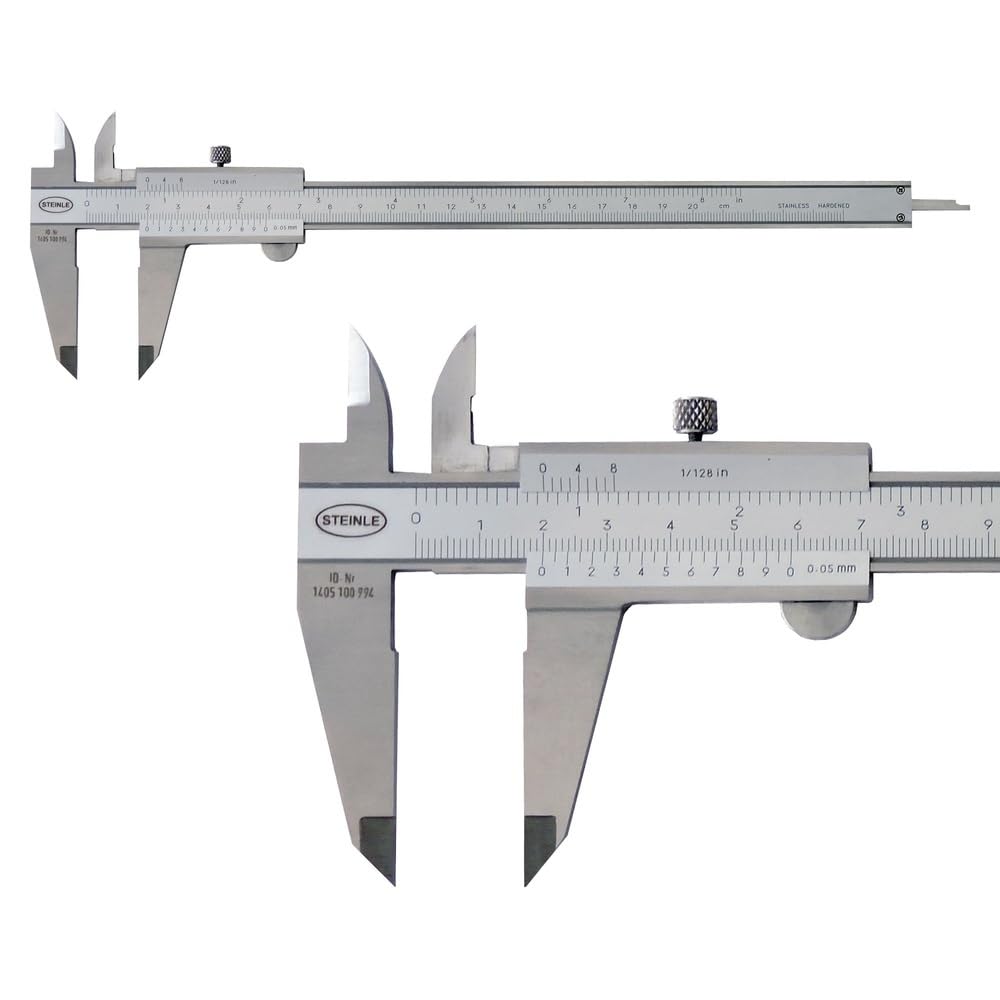 STEINLE 1102 pocket caliper 150 mm with locking screw, reading: 0.05 mm DIN862 - incl. Thread table