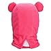 Boys Girls Winter Warm Windproof Balaclava Hat Ski Riding Face Mask Fleece Neck Warmer (Rose Red)