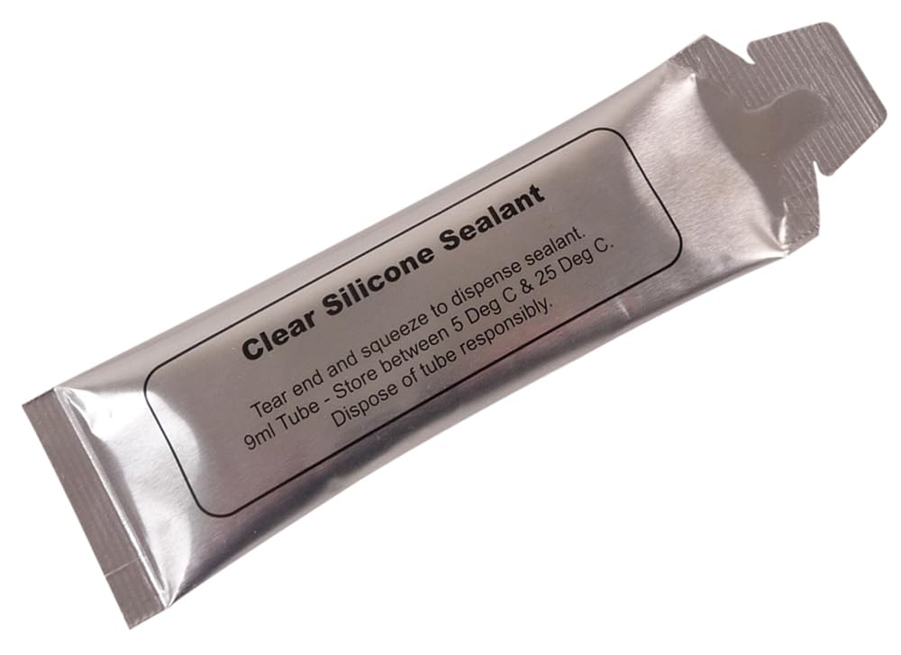 Silicone Sealant Sanitary Grade - Qty 3 x 9ml Sachets - Easy squeeze - No need for sealant gun - UK Supplied