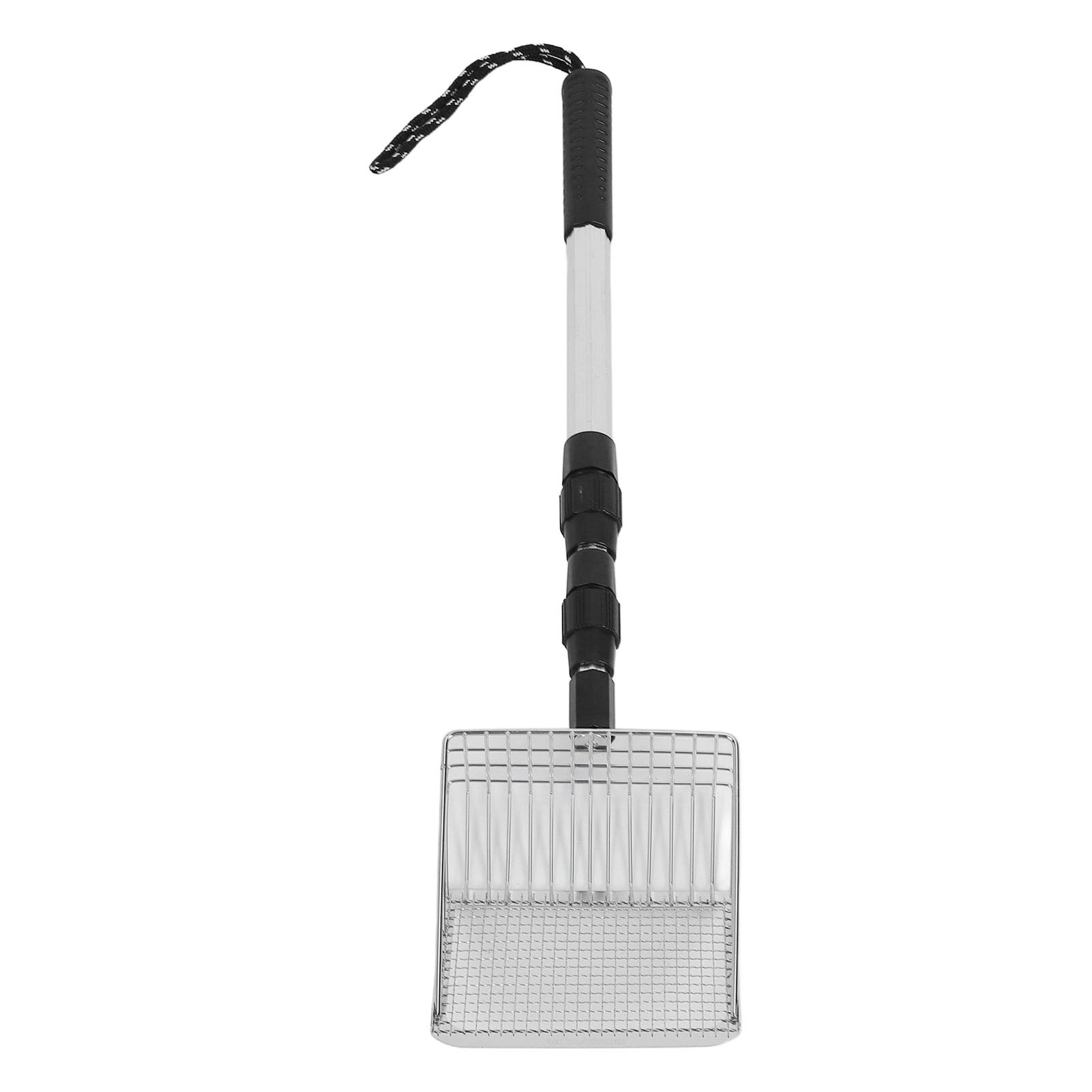 Luqeeg Chicken Poop Scooper, Stainless Steel Cat Litter Scoop Stretchable Long Handle Sifting Shovel Anti Stick Metal Scooper Chicken Coop Accessories Cleaning Tools for Litter Box