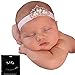 Asufegucd Baby Toddler Elastic Chiffon Flower Headbands Princess Girls Hand Sewing Beads Flower Headwear Nylon (HB219-)