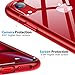 RANVOO iPhone XR case, iPhone XR Protective Clear Case [Shockproof Protection] [Agile Button] with Reinforced Red TPU Bumper and Transparent Hard PC Back Case Cover, Crystal Red