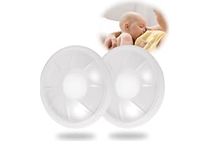 LUXEMUM Milk Collector Shells 2PCS, Elastic Leak-Proof Pads, Reusable Breast Milk Catchers for Breastfeeding, Collecting, and Storing Breast Milk