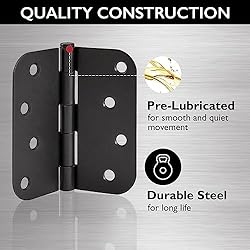 10-Pack 4-Inch x 4-Inch Interior Door Hinges with