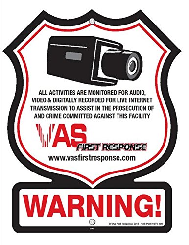 VIDEO | ALARM | SHOPTLIFTER | TRESPASS | SYSTEM WARNING SIGNS & DECALS | HOME | BUSINESS | LIVE & RECORDED INTERNET MONITORING | SURVEILLANCE | CCTV (#100, EXTENDED SIGN, 100) - Thumbnail 7