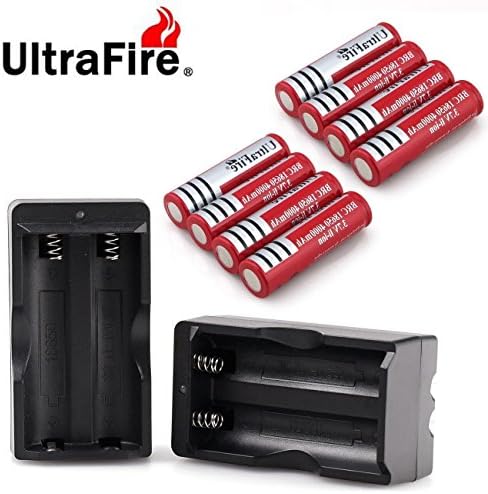 8 PCS 18650 Battery 4000mAh Li-ion 3.7V Rechargeable Batteries + Charger USA