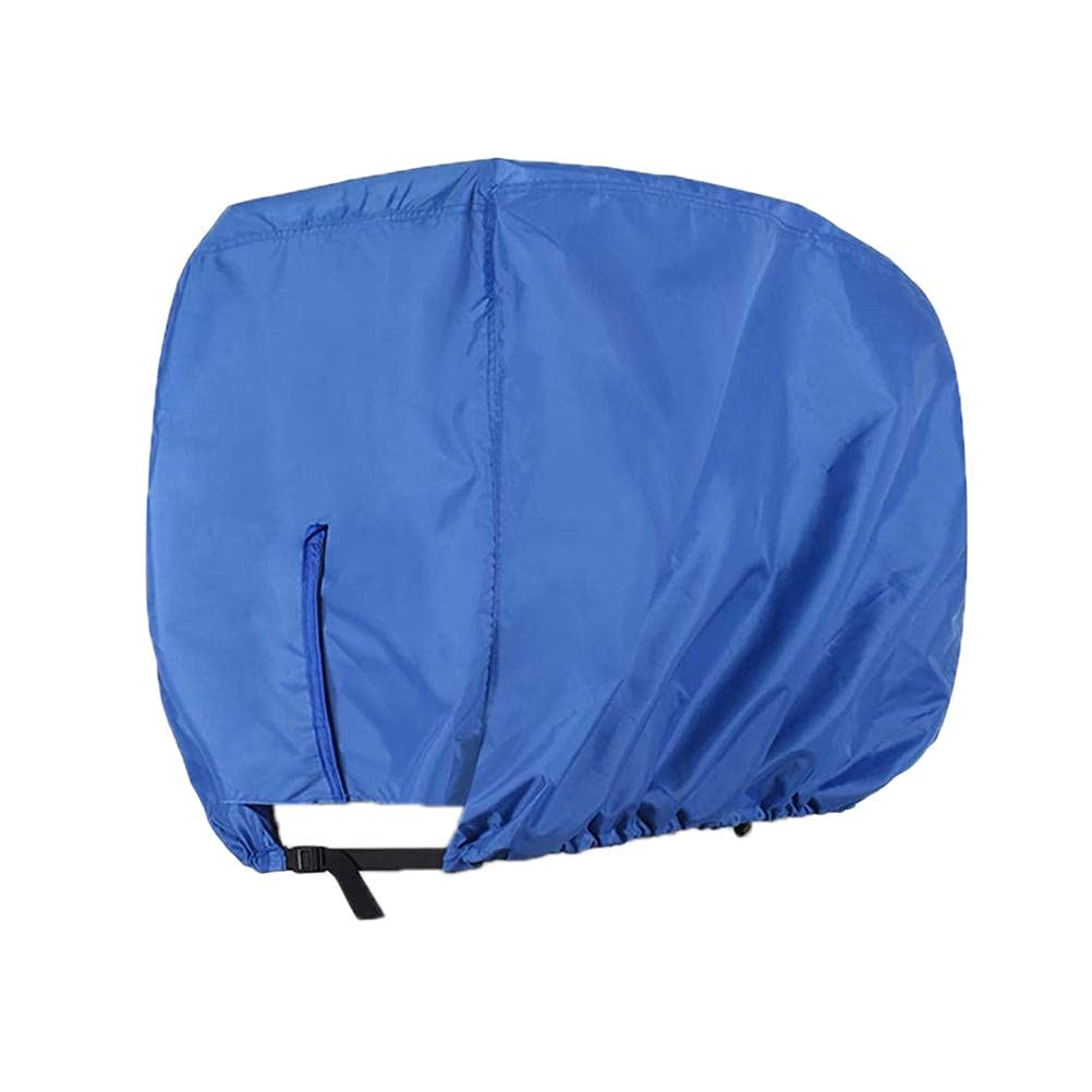 Outboard Boat Motor Cover Waterproof Yacht Protective Hood Small Ship Barge Skiff Motor Protector Dinghy Engine Cover - Blue (For 25-50 HP.