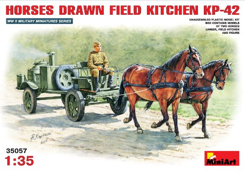 Miniart 1:35 - Soviet Field Kitchen W/ Horses
