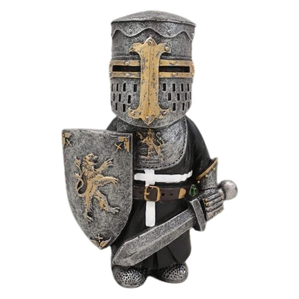 Chiyyak Gnome Garden Knight Guard Armor Statue - Style 4, Resin, 15 cm/5.9 inches, 300 g, 1 Count