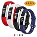 Bands Compatible with Fitbit Alta/Alta HR for Women and Men(4 Pack), Classic Soft Silicone Sport Strap Replacement Wristband for Fitbit Alta/Alta HR/Fitbit,Small Large