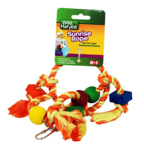 Wild Harvest Sunrise Rope Toy For Parakeets, Cockatiels And Finches – P-84153