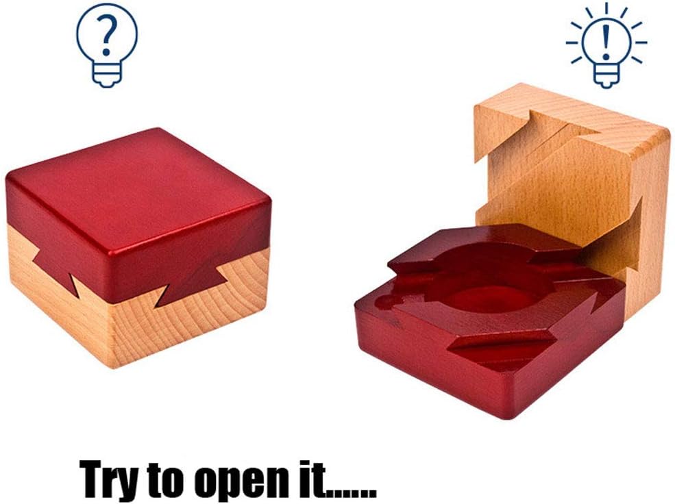 IMJONO Puzzle Toys, Children's day Puzzle Wooden Secret Box Compartment Hidden Diamond Gift Surprise Brain Teaser