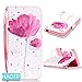 iPhone 7 Plus Case,HAOTP(TM) Beauty Luxury Fashion PU Flip Stand Credit Card ID Holders Wallet Leather Case Cover for iPhone 7 Plus (Lotus)