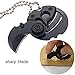 Creative Coin-shape Mini EDC Folding Pocket Keychain Knife - Black