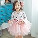 yongy Tutu Princess Casual Dress Printed Puff Long Sleeves For Baby Girl (Pink, 1-2Y)