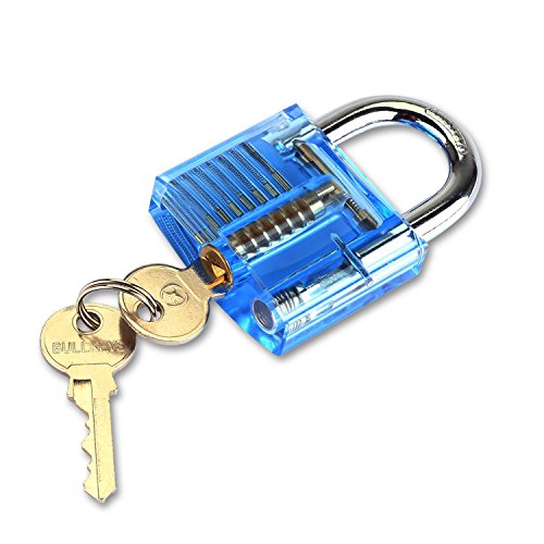 KINGLAKE® Professional Visible Cutaway of Padlock Lock for Locksmith Lock Training Trainer with 2 keys Good for Beginners